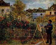 Claude Monet Painting in His Garden at Argenteuil,, Pierre-Auguste Renoir